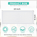 Miniatyrbillede 5 af 5: 6 Pak Gulvblæserdæksel Rektangulært Blæserdæksel PVC Magnetisk Ventilation Mesh (Hvid, 10.16 x 25cm) - DENUOTOP
