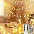 Miniatyrbillede 1 af 5: 100 LED 8-Modes Stiklys med Fjernbetjening til Soveværelse, Indendørs, Have, Jul og Bryllup (Varmt Hvidt)