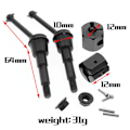 Miniatyrbilde 2 av 5: 4 stk. CVD metalldrivaksel og adaptermuttere for SW-01 SW01 1/24 4WD oppgraderingsmonstertruck fjernkontrollbil, 2