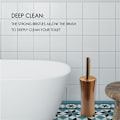 Miniatyrbillede 5 af 5: Langskaftet toiletbørste eller badeværelsesrengøringsbørste toiletsæt til rengøring af badeværelset