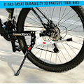 Miniatyrbillede 5 af 5: Universal justerbar mountainbikeholder med sidestolper med skridsikre gummifødder til cykler med 24-28\" hjuldiameter (sort)