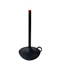 Miniatyrbillede 1 af 5: 1800MAh Genopladelig LED-bordlampe Retro Touch Justering Bordlampe til Soveværelse Restaurant Dekoration Lys Sort