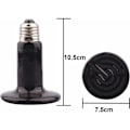 Miniatyrbillede 2 af 5: Keramisk Reptil Varmelampe Holdbar Juleinfrarød Lys Dyrevarmelampe Firben/Kylling/Slange/Hamster E27 220-240V (75W)