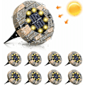 Miniatyrbillede 1 af 5: Solcellelys Udendørs Have Jordlys Solcelle Jordlys Solcelle Indbyggede Spotlight 8 LED Belysning 3000K Varmt Hvid Vandafvisende IP65 Harpiks Form
