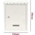 Miniatyrbilde 4 av 5: Metall postkasse for hvite brev 21 x 6 x 30 cm
