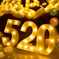 Miniatyrbilde 2 av 4: LED-tall med tall 0 1 2 3 4 5 6 7 8 9, Varmt hvitt dekorasjonslys Marquee-lys, LED-dekorasjon til bursdagsfest, bryllup og Holi