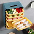 Miniatyrbilde 2 av 5: Kjøkkenoppbevaring Multi-Layer Fat Rett Veggmontert Stable Side Rett Frukt Display Oppbevaringsplate Varm Gryte Serveringsbrett