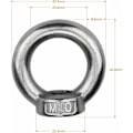 Miniatyrbild 2 av 5: M10 Ringögla mutter 304 Rostfritt stål Lyfthållmutter för Muttrar Marine Grade Lyfthållmutter Ringmutter