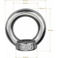 Miniatyrbilde 2 av 5: M10 Ring Eye Nut 304 Rustfritt Stål Løfte Løftemutter for Muttere Marine Grade Løftemutter Ringmutter