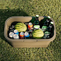 Miniatyrbillede 5 af 5: Sammenklappelig Picnic Camping Kurv Isoleret Indkøbs Køler Opbevaringskurv Indkøbsvogn Kurv Taske Kasse Udendørs Picnic