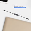 Miniatyrbild 3 av 5: USB Type C strömbrytare med manlig indikator till USB-C förlängningskabelbrytare för 4B
