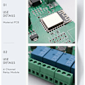 Miniatyrbild 5 av 5: ESP8266 4-kanals WIFI-relämodul ESP-12F Wifi-utvecklingskort för 5V/8-80V strömförsörjning