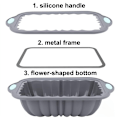 Miniatyrbilde 3 av 5: Silikon brødform Nordisk design Klassisk riflet toast Metallforsterket ramme Sikker baking, A