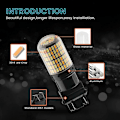 Miniatyrbilde 5 av 5: 2 stk 3757 3157 4157na LED Pære Switchback Hvit Parkering Blinklys