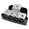 Miniatyrbillede 4 af 5: 4-vejs strømfordelingsblok 1 x 0/2/4 gauge ind/4 x 4/8 gauge ud bilstereo forstærker jordfordelingsblok