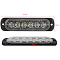 Pikkukuva 5 / 5: 4X 12V - 24 V 6 LED-valo Hätävilkku Auto Ajoneuvo Varoitus Strobe Vilkkuva Sininen ja Punainen