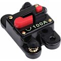 Pikkukuva 2 / 5: Sulakehyssu manuaalisella nollauksella, 100A sulakepidike Trolling-moottori Auto Auto Vene Pyörä Stereo Audio Inline-sulake Virranmuunnin 12V-24V DC (100A)