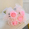Miniatyrbillede 3 af 5: Wave Edge Blomsteremballage DIY Håndværk Bryllupsfest Valentinsdag Buket Gaveemballage Materiale E