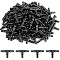 Miniatyrbillede 1 af 5: 100 stk. T-rør fittings 4/7mm - T-fitting PVC-stik Vandingsdryp Atomiseringsdyse Mikrospray Vandingssamling til slangeanlæg Automatisk værktøj