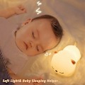 Miniatyrbillede 3 af 5: Bærbar Natlampe til Børn, 7 Farver LED Silikon Kattelampe, Baby Soveværelseslampe, USB Genopladelig Sød Farveskiftende Lampe Julegave Fødselsdagsgave