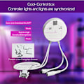 Miniatyrbillede 3 af 5: Bluetooth LED-Strips, 20M LED-Strips 360 LED'er 5050 RGB Vandtæt, Styret af Smartphone APP, Synkroniser med Musikrytme/Timerfunktion
