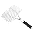 Miniatyrbillede 4 af 4: BBQ Mesh Grill Net af Rustfrit Stål Grill Net Liners Stativ Grill Grill til Camping BBQ Udendørs Picnic Køkken - Lille-DENUOTOP