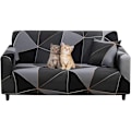 Miniatyrbillede 1 af 5: Stræk Sofa Betræk Trykt Elastisk Sofa Betræk Stol Betræk til Sofaer 1 Pude Sofaer Universal Møbelbeskytter (1 Sæders, Sort Magi) Medo