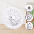 Miniatyrbilde 3 av 5: E27 Takvifte med Lys og Fjernkontroll, Smart Vifte, Belysningsvifte, LED Takviftelampe for Soverom, Kjøkken A