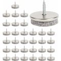 Miniatyrbilde 1 av 5: Møbelglider - 32 pakk stolglider, 28 mm diameter stolglider. Møbelglider med 5 mm tykke filtter er en ideell beskyttelse av stolbeinet,