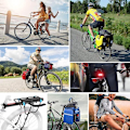 Pikkukuva 4 / 4: Takatavarateline pyörään, kantavuus 50 kg, säädettävä MTB-pyörän matkatavarateline, jossa siipiheijastin pyöräilyyn, vuoristovarusteisiin, Sunny