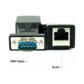 Miniatyrbilde 2 av 5: RJ45 til RS232, DB9 Seriell Port 9 Pin Hane til Hun RJ45 Cat5e/6 Ethernet/LAN Utvide Adapter (Hannhode)