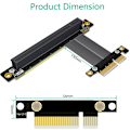 Miniatyrbillede 5 af 5: PCI-E PCI Express 16X til 4X forlængerkabel bånd Express-kortadapter 90 grader til 180 grader
