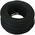 Pikkukuva 1 / 5: Tekstiili sähkökaapeli 10M, Retro kierretty punottu hamppu köysi kaapeli 2x0.75 mm², 2 säikeistä kierrettyä johtoa, DIY riippuvalaisimelle/Musta - RWElectric kaapeli