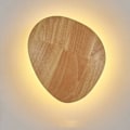Miniatyrbillede 1 af 5: Rund LED Vægslampe Hjemmedekoration Kreativ Trævægslampe Massivt Træ Sengelampe, Moderne Oval Gang Dekoration Gange Lys, til Stue
