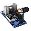 Miniatyrbillede 2 af 5: LM317 Justerbar Spændingsregulator Digital Spændingsvisning Strømforsyningskort Lineær Regulator Justerbar Strømforsyningsmodul Justerbart Kort Volta