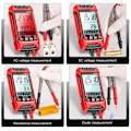 Miniatyrbild 5 av 5: Automatiskt sortiment Multimeter FS2202 9999 räkningar TRMS AC DC Voltmeter Ammeter NCV Motstånd Kapacitans Transistor Tester Orange