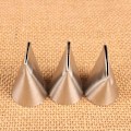 Miniatyrbilde 3 av 3: 3 stk Rose Pastry Nozzle, Rustfritt Stål Blomsterblad Nozzle for Kakedekorasjon-