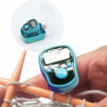 Miniatyrbillede 3 af 5: Blå strikke tæller til strikning og hækling - Rækketæller - Digital fingertæller - Stingetæller til hækling, fingertæller