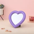 Miniatyrbilde 5 av 5: Kjærlighetsspeil Desktop Sminke Speil Dual-use Veggmontert Toalett Speil for Jente, Veggdekor, Hjerteformet Speil (Rosa S)