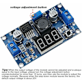Miniatyrbillede 4 af 5: 6 X Justerbar LM2596S DC-DC Nedkonverter, Spændingsregulator, Strømforsyningsmodul, 36V, 24V, 12V til 5V, 2A