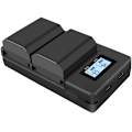 Miniatyrbillede 2 af 5: 2X Np-Fz 100 Npfz Fz Batterilader til Alpha A9, A7R Iii, Mark 3, A7 3
