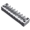 Miniatyrbillede 1 af 5: 3 stk. 600V 25A 8-polet dobbelt række barriereterminalblok med skruer sort