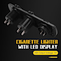 Miniatyrbillede 4 af 5: Dobbelt QC3.0 Tændrørstikfordeler, 250W Vandafvisende 12V Dobbelt USB-opladeradapter Stik, Med Al