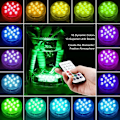 Miniatyrbild 2 av 5: Nedsänkbara LED-lampor GolWof 2-pack 13-LED nedsänkbar LED-lampa 16 RGB-färger Nedsänkbara LED-lampor IP68 Vattentäta LED-lampor med fjärrkontroll