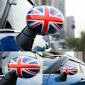 Miniatyrbilde 4 av 5: Røde, blå britiske flagg speiltrekk for R55 R56 R57 R58 R60 R61 Power Folding
