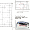 Miniatyrbillede 4 af 5: Volleyballnet til udskiftning - Standardstørrelse (9,5 m x 1 m) - med stålkabel - forstærkede sideremse - til strand, have, pool, indendørs og udendørs (Ne