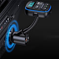Miniatyrbillede 1 af 5: Bluetooth FM-sender til bil, Louder HiFi Bass-mikrofon, 30W PD + QC-adapter 3.0 med 7 farver LED