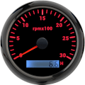 Miniatyrbillede 3 af 5: 85MM Takometer 0-3000RPMX Odometer Baggrundsbelysning 7 Farver Passer til Yacht Marine Motorcykel C