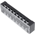 Miniatyrbillede 2 af 5: 3 stk. 600V 25A 8-polet dobbelt række barriereterminalblok med skruer sort