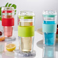 Miniatyrbild 4 av 5: Glasflaska 400 ml Mini Hög Temperatur Resistent Borosilikatglas Flaska för Barn Glasflaska Röd